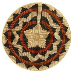 Panier en roseau tressé Vintage Southwest Native American 20thC