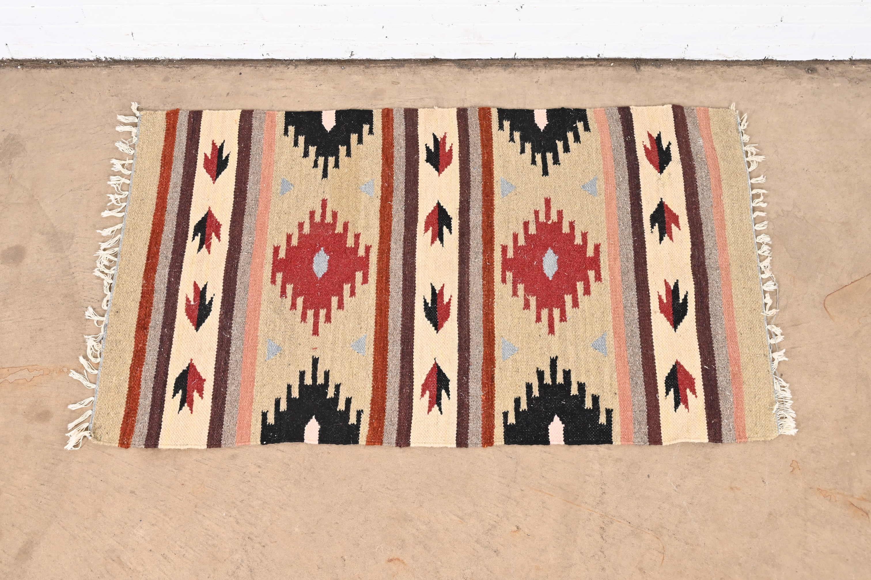 20th Century Vintage Southwest Navajo Style Flat Weave Rug