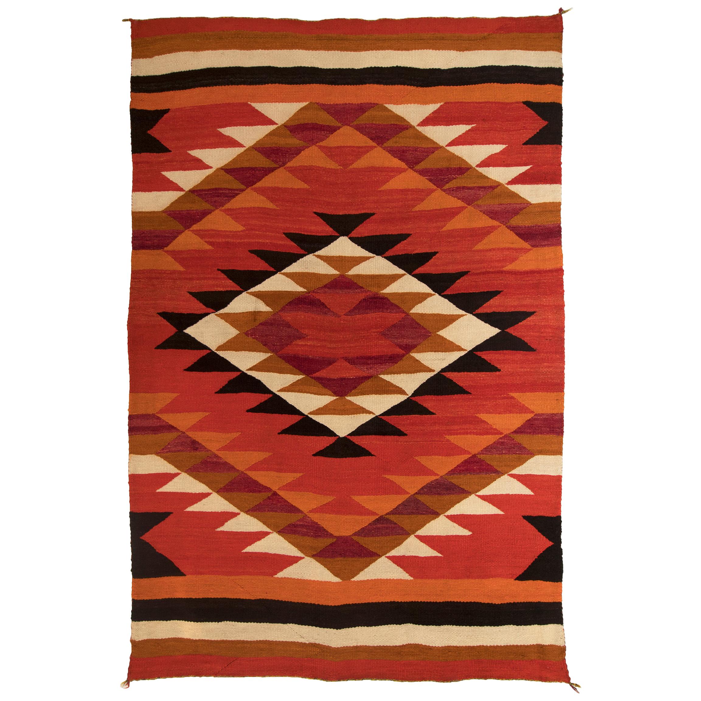 Vintage Southwest Navajo Transitional Wearing Blanket, circa 1880