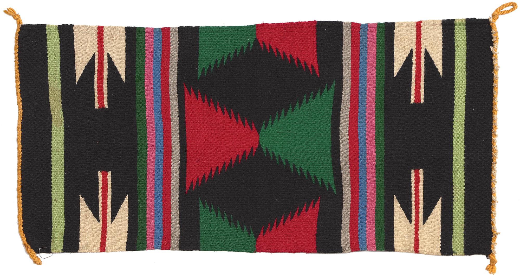 Vintage Southwest Pueblo Kilim Rug, Maximalism Meets Boho Chic For Sale 1
