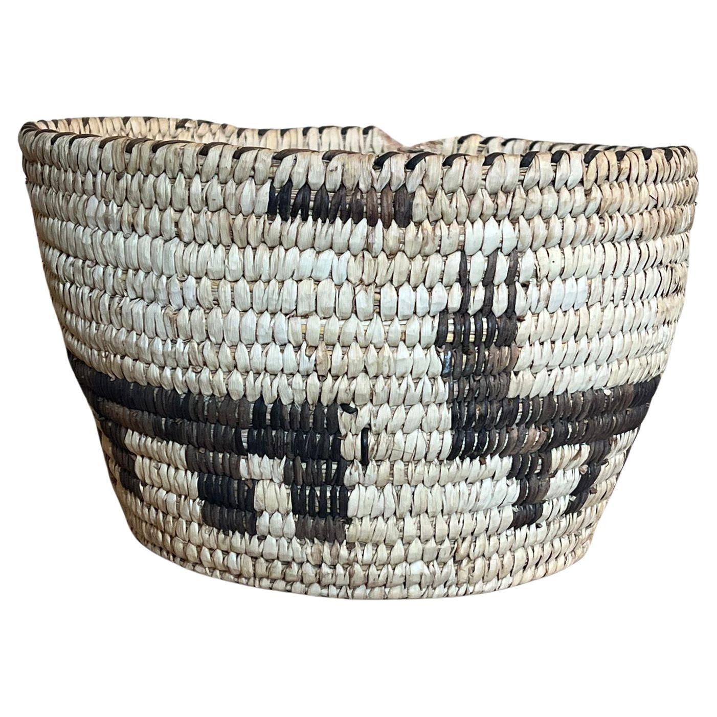 Cestino da fioriera vintage in stile Southwest Pueblo mid Century Modern