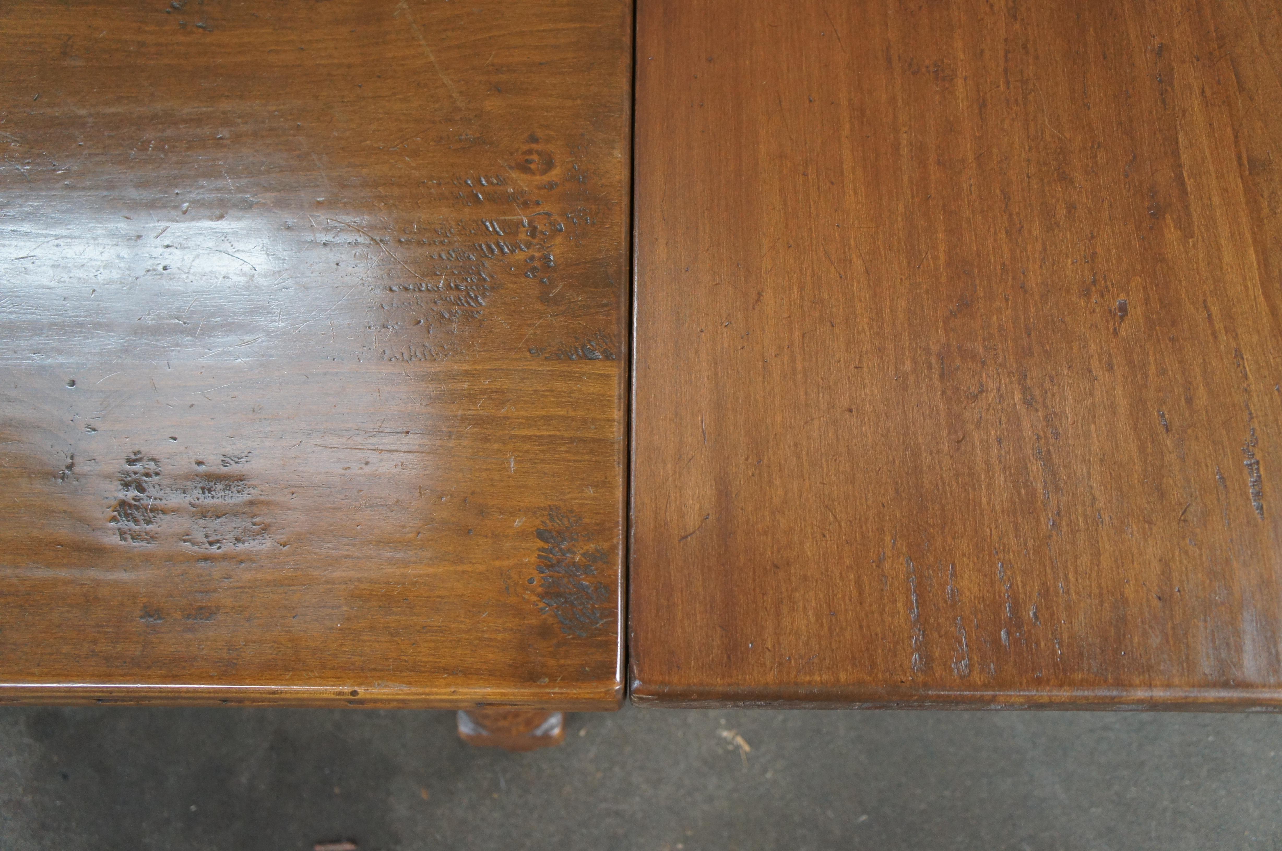 Vintage Southwest Spanish Craftsmen Barley Twist Alder Draw Leaf Dining Table en vente 6