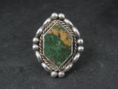 Vintage Southwestern Kings Manassa Green Turquoise Ring Size 8.5