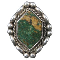 Vintage Southwestern Kings Manassa Green Turquoise Ring Size 8.5