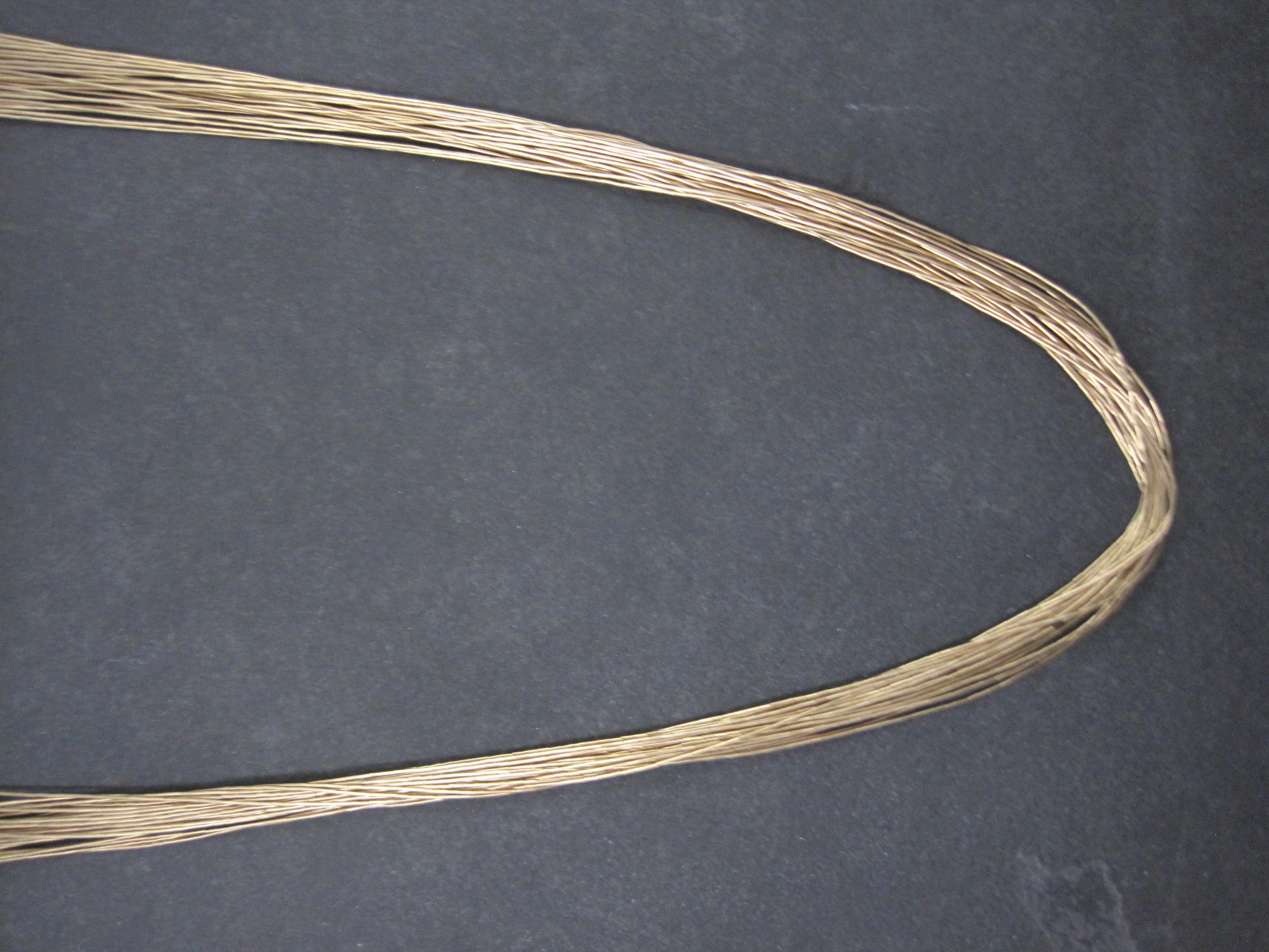 Vintage Southwestern Liquid Gold Heishi Necklace 30 Strands Gold Filled 30