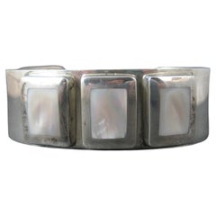 Vintage Southwestern Mother of Pearl Cuff Bracelet