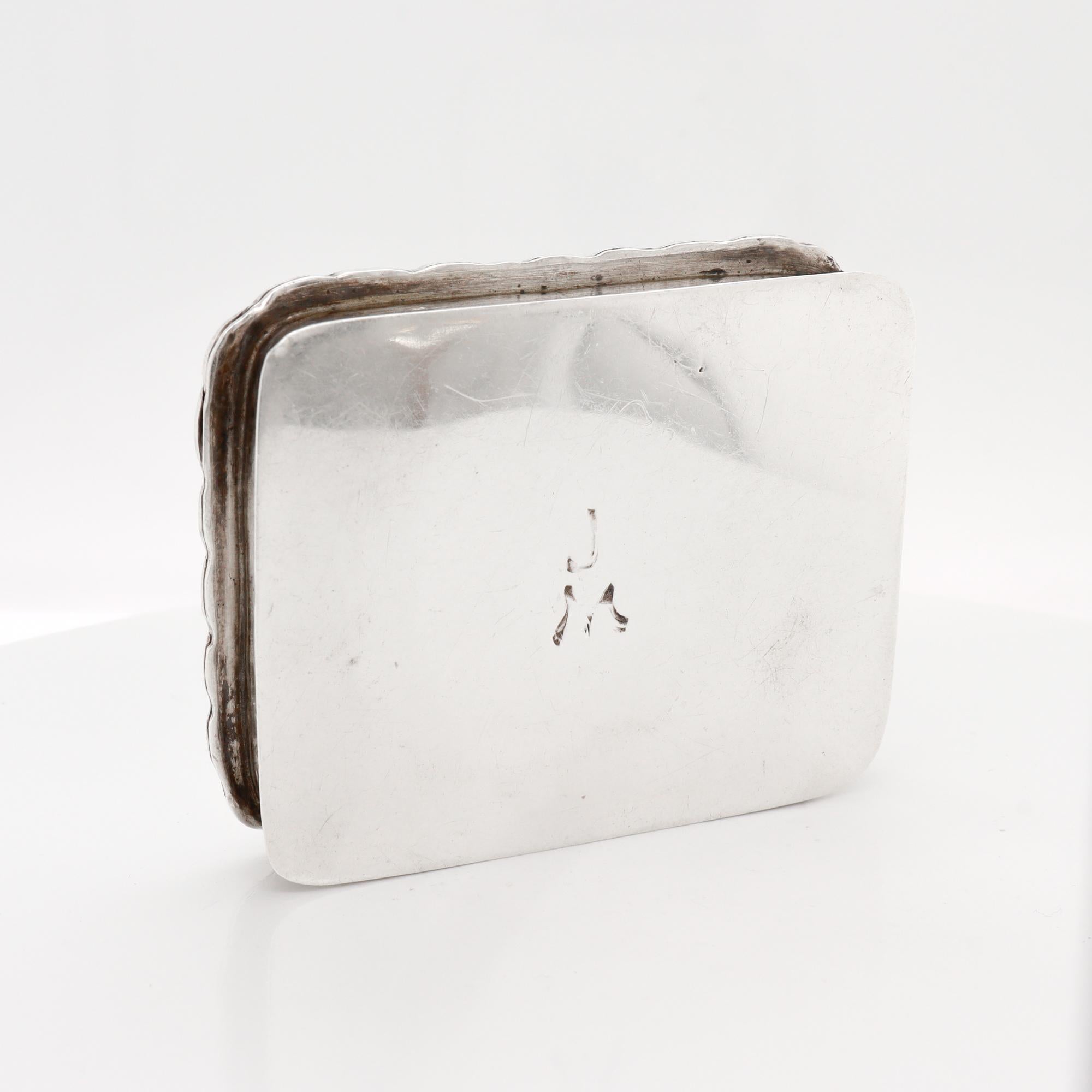 Vintage Southwestern Navajo Style Silver & Turquoise Covered Box For Sale 6