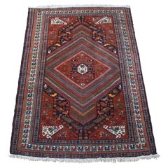 Vintage Southwestern Persian Tribal Abadeh Wool Bird Camel Rug Carpet 4' x 6'