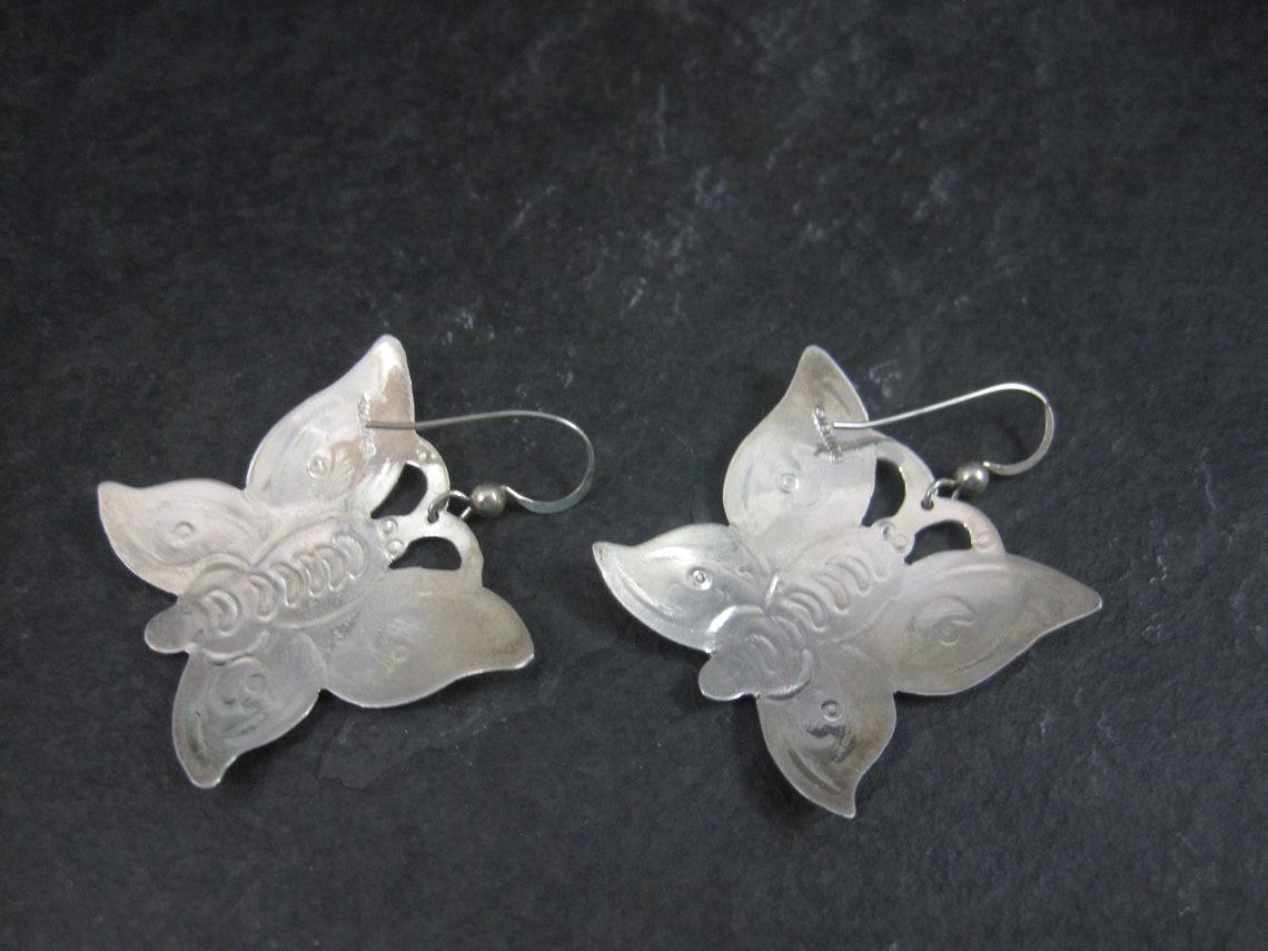 Vintage Southwestern Sterling Silber Schmetterling Ohrring im Angebot 3