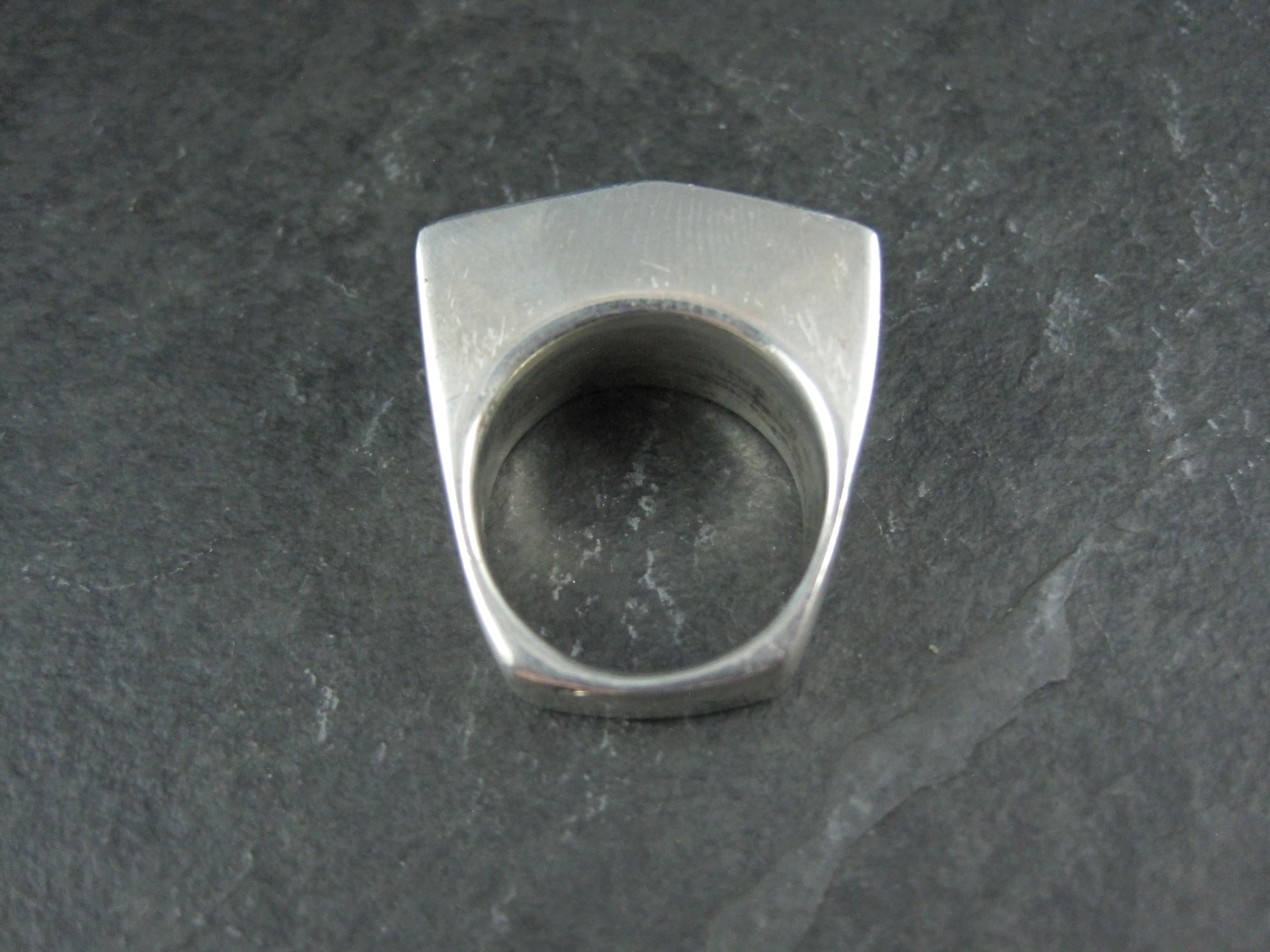 Vintage Southwestern Sterling Türkis Spiny Oyster Inlay Ring Größe 7 im Angebot 10