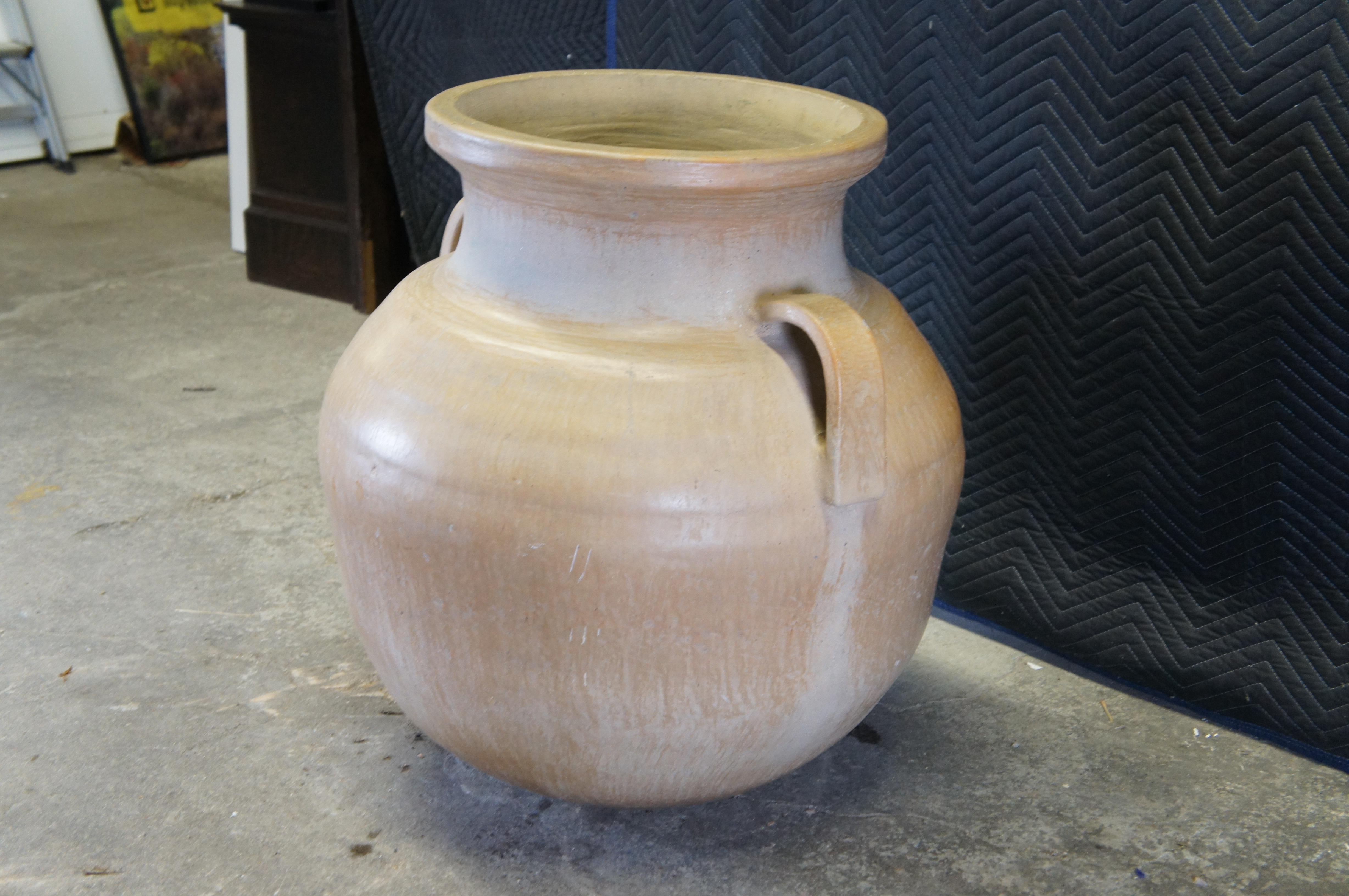 20th Century Vintage Southwestern Terracotta Planter Jardiniere Flower Pot Cachepot Urn 28