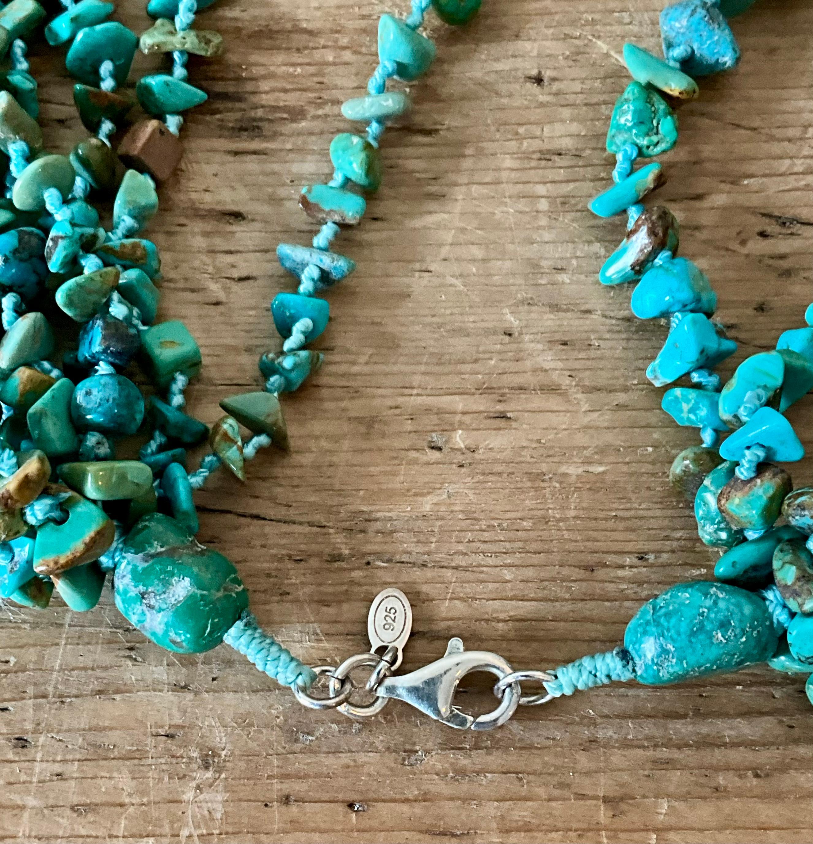 Collar Vintage de Varias Tiras de Turquesa del Sudoeste en venta 3