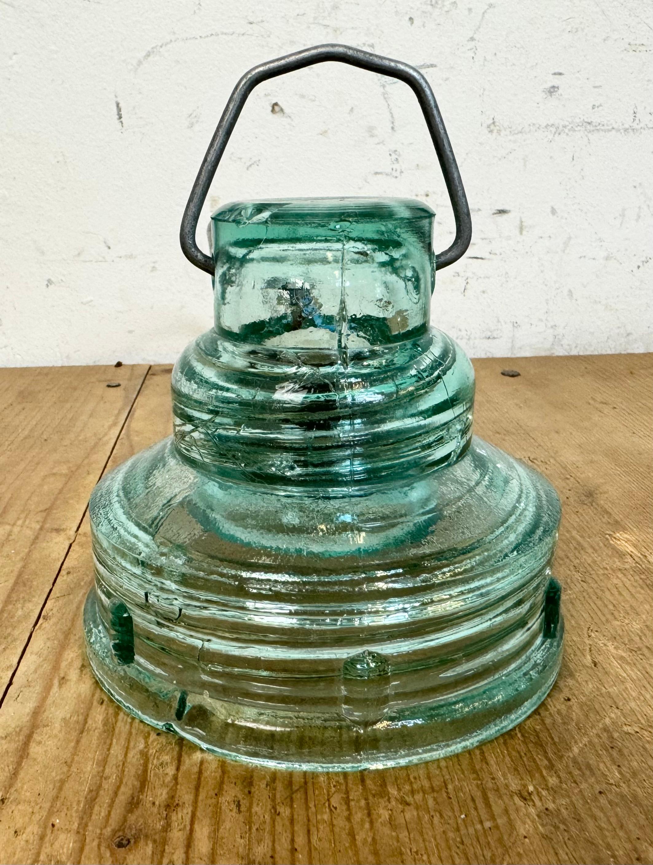 Vintage Soviet Green Glass Hanging Light, 1960s For Sale 10