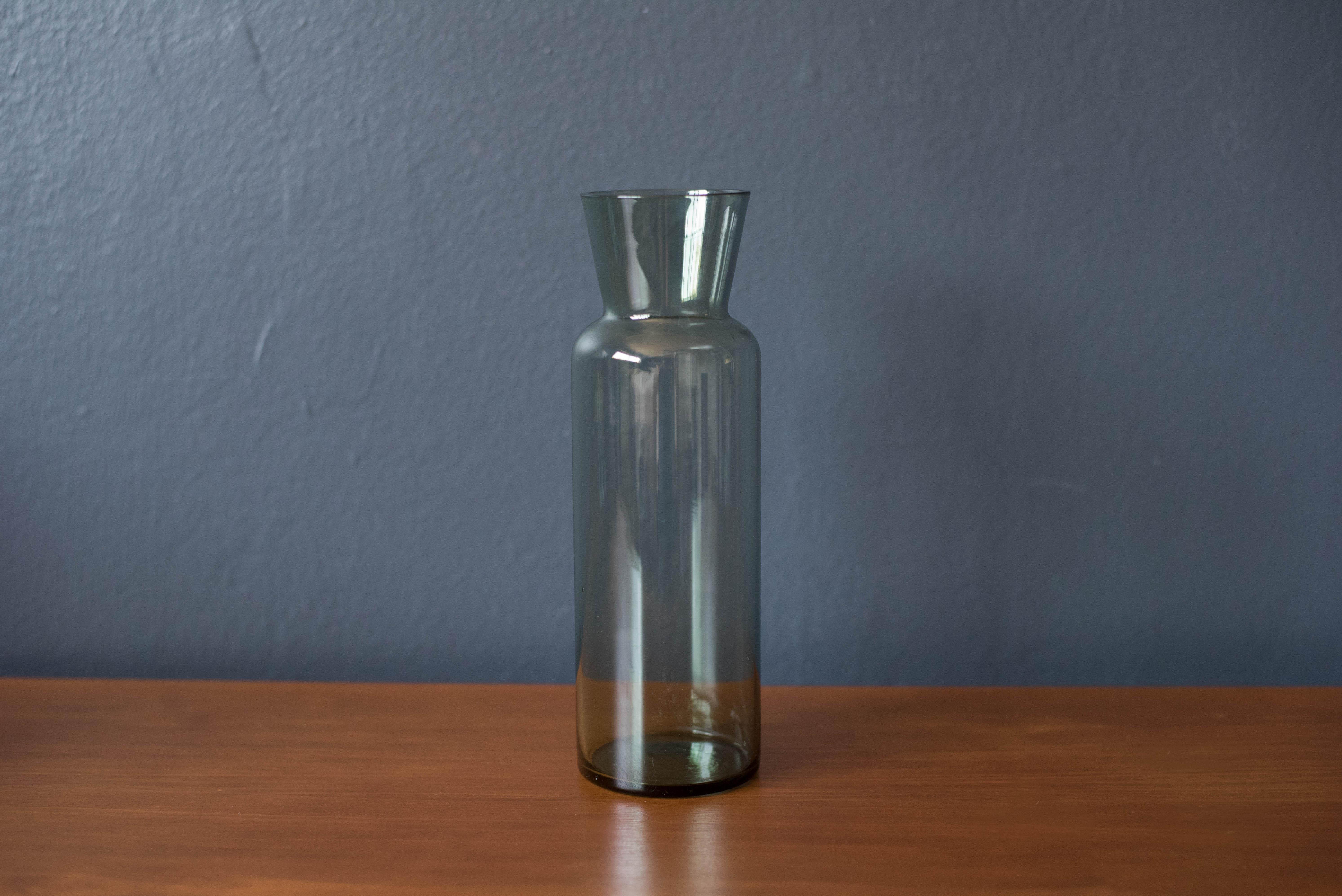 Mid-20th Century Vintage Sowe Konst Vase and Teak Cylinder Case