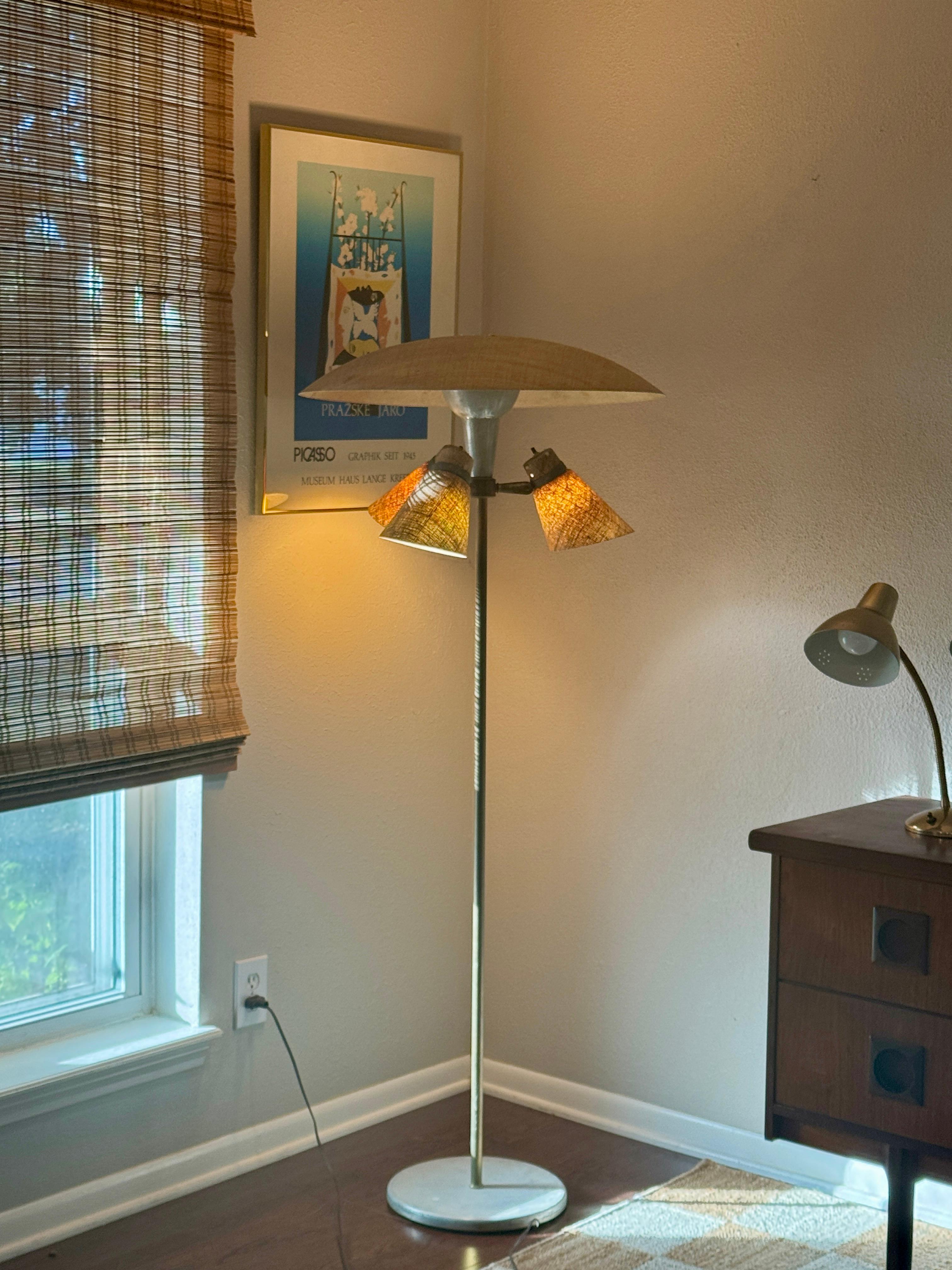Lampadaire Vintage A Space Light à 4 lumières, circa 1960s en vente 12
