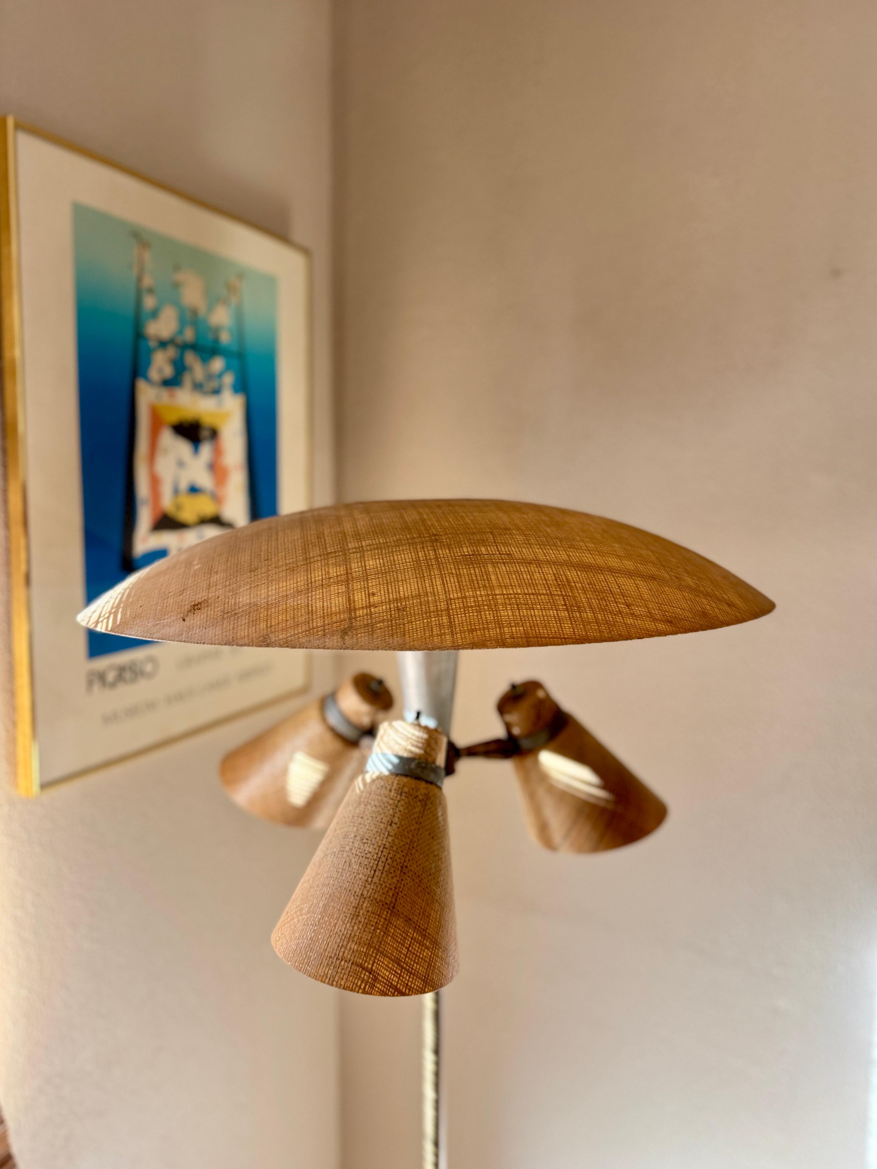 Métal Lampadaire Vintage A Space Light à 4 lumières, circa 1960s en vente