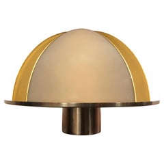 Lampe de table champignon de l'ère spatiale en acrylique et acier, vers 1970