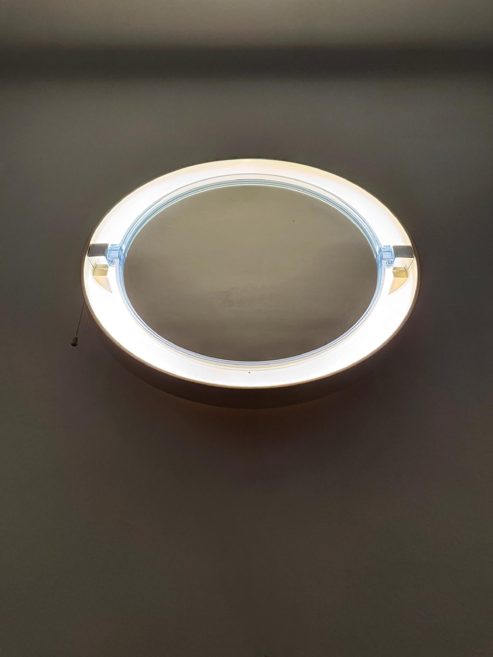 Vintage Space Age Allibert Beleuchteter Spiegel mod. A40- Mid-Century Modern im Angebot 4