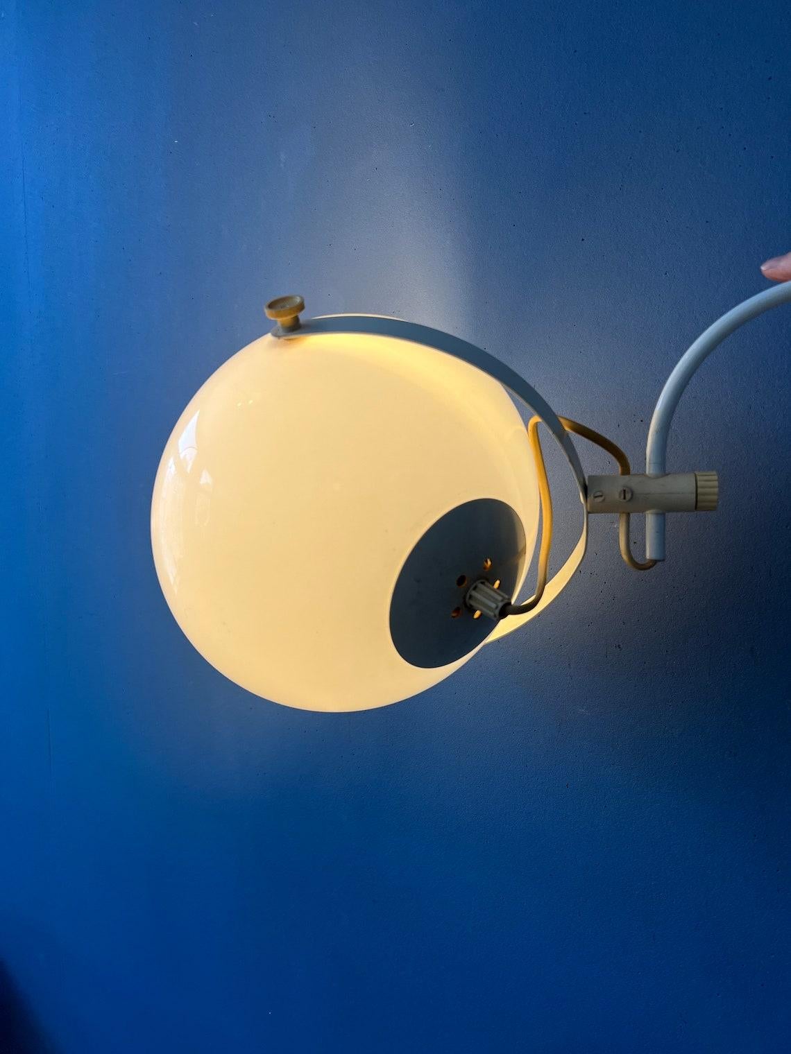 20th Century Vintage Space Age Anvia Mushroom Arc Wall Lamp, 1970s For Sale