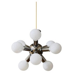 Vintage Space Age Atomic Chrome Sputnik Chandelier