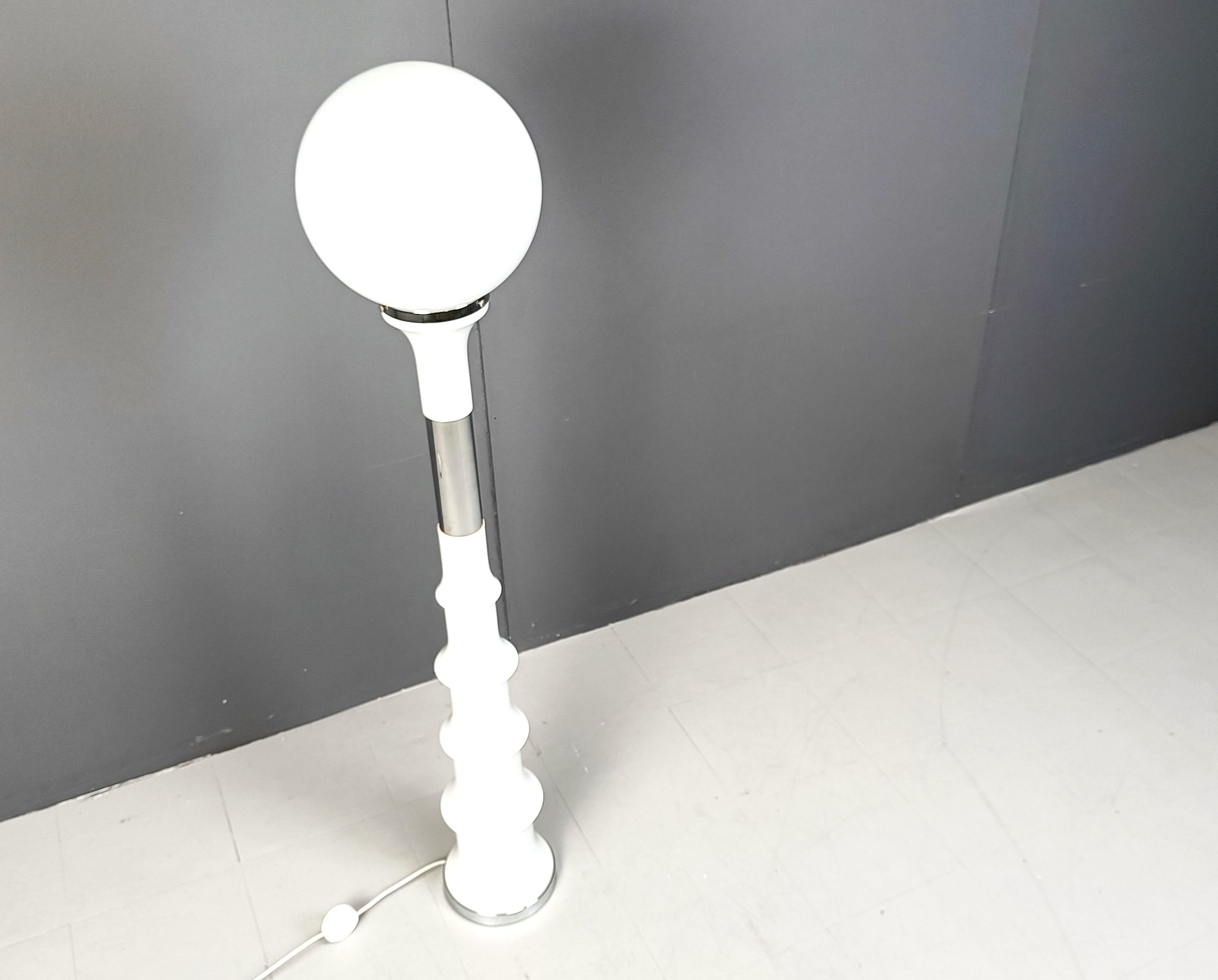 Late 20th Century Vintage Space Age Bamboo Floor Lamp by Enrico Tronconi for Vistosi, Italy, 1970s