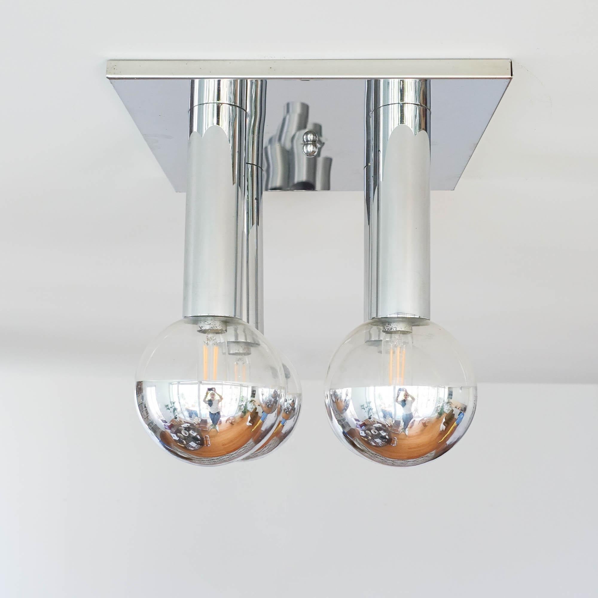 Mid-Century Modern Vintage Space Age Ceiling Lamp by Motoko Ishii for Staff, 1970s