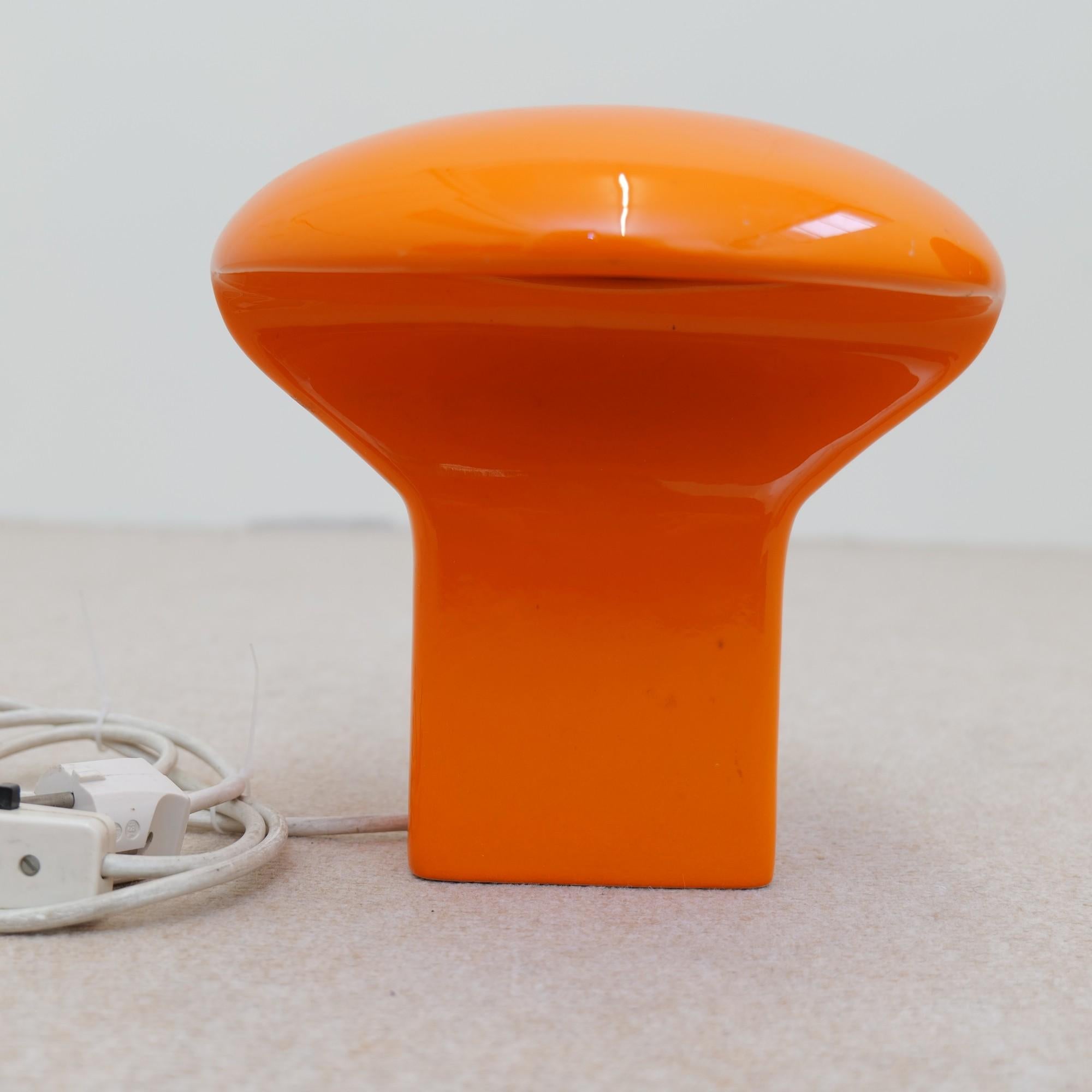 vintage space age ceramic lamp - 1970s In Good Condition For Sale In Saarbrücken, DE