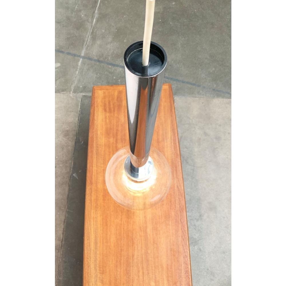 Vintage Space Age Chrome and Glass Pendant Lamp by Motoko Ishii for Staff, 1970s For Sale 6