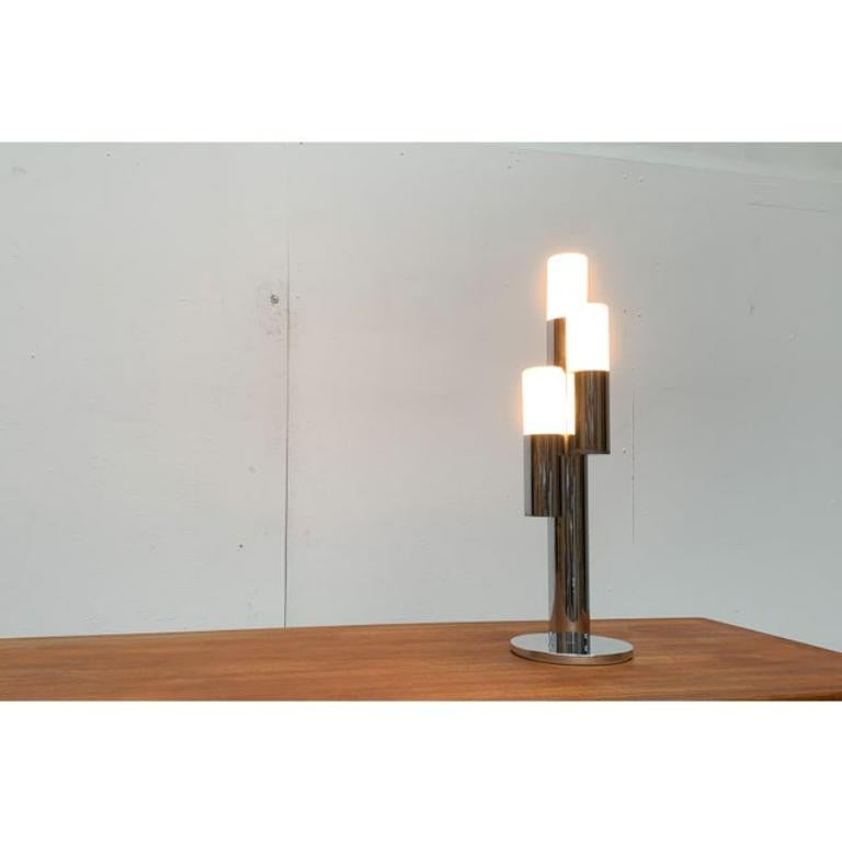 Lampe de bureau vintage en chrome et verre de l'ère spatiale en vente 6