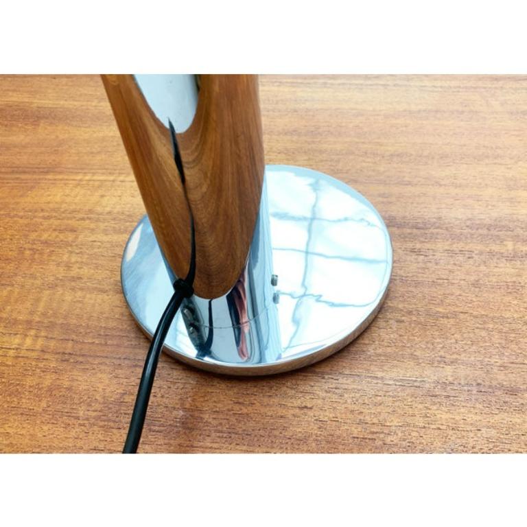 Lampe de bureau vintage en chrome et verre de l'ère spatiale en vente 2
