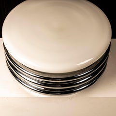 Vintage Space Age Chrome and Opaline XL table lamp 1970s