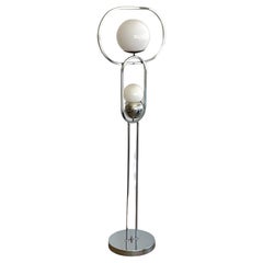 Vintage Space Age Chrome Double Globe Lamp