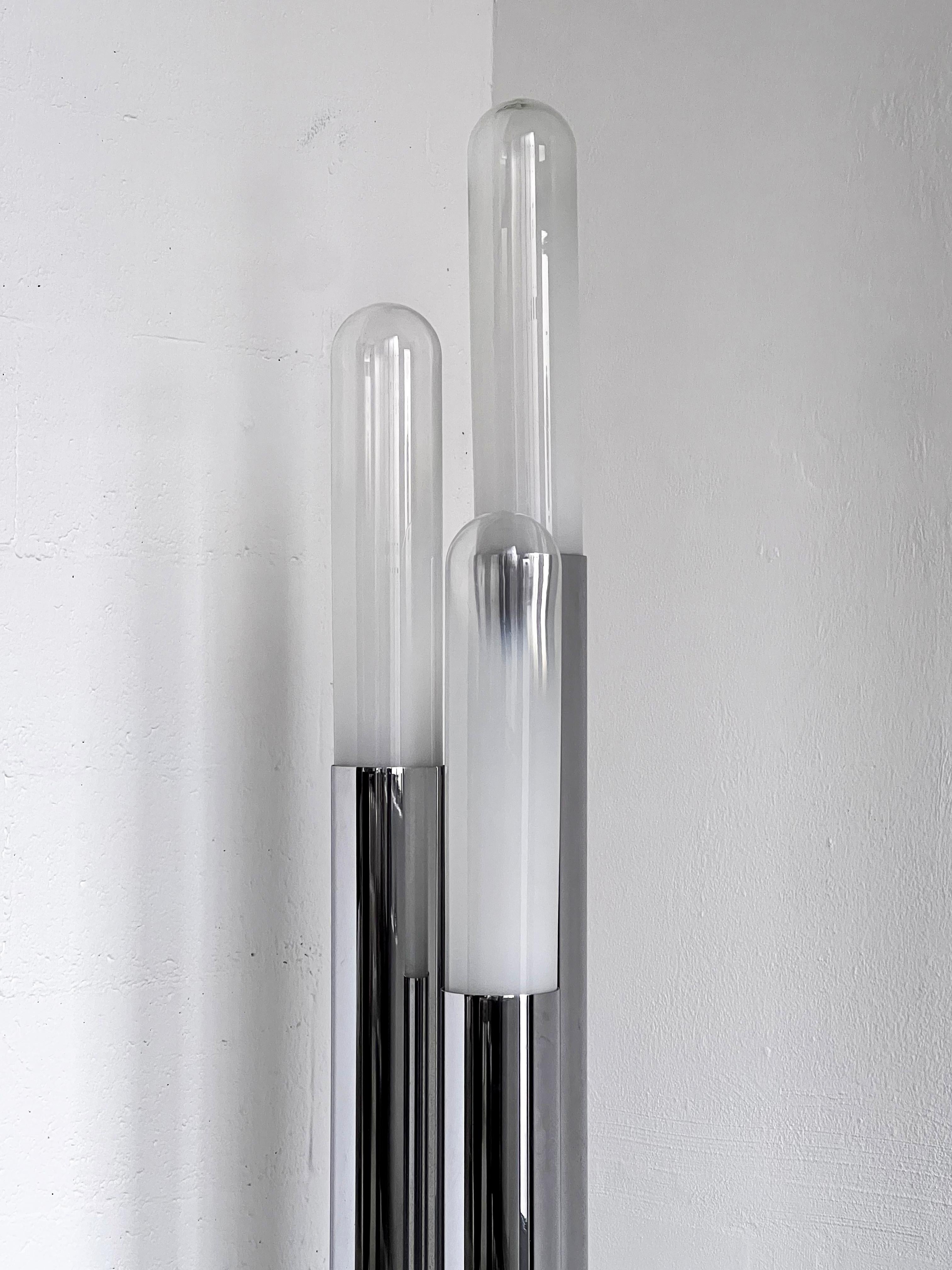 Offered for sale is a rare and well preserved vintage floor lamp, designed and made in Italy in the 1960s in pure 