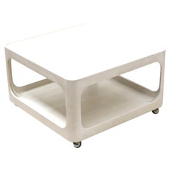 Vintage Space age coffee table on wheels made in the 70s
