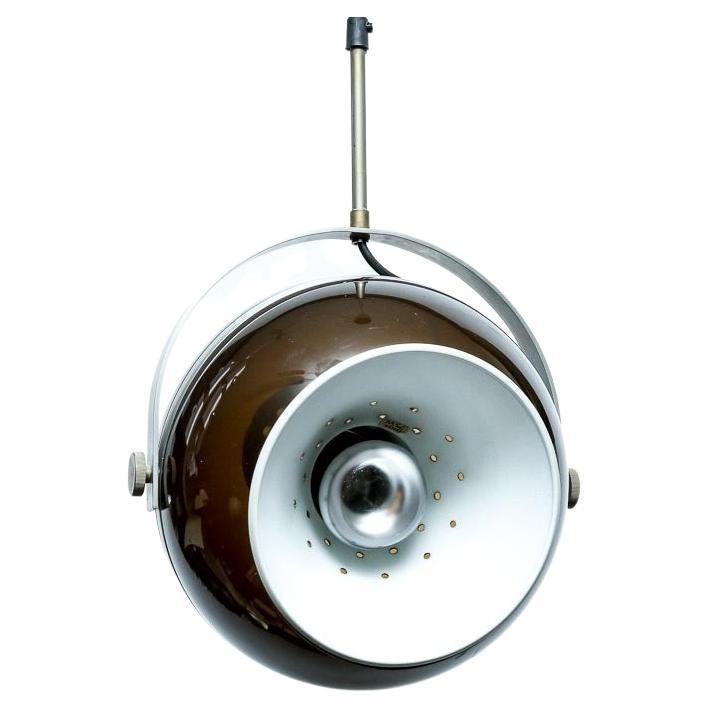 Lampe à suspension vintage de l'ère spatiale en forme de boule d'œil