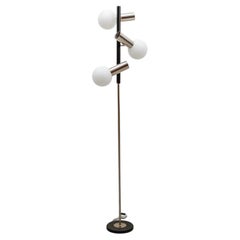 Vintage-Stehlampe aus Chrom und Opalglas, Space Age, Space Age, 1960er Jahre