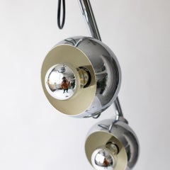 Vintage Space Age Floor Lamp in Chromed Metal With Magnetic Lights by Reggiani