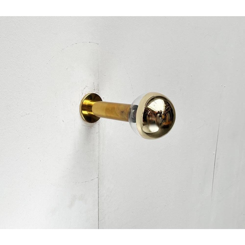 Vintage Space Age German Brass Ceiling Lamp by Motoko Ishii, 1970s For Sale 5