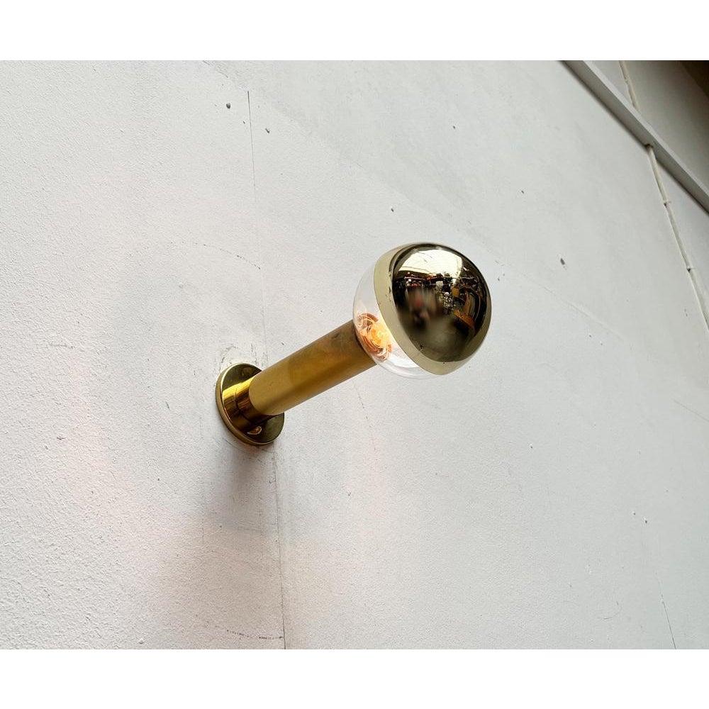 Vintage Space Age German Brass Ceiling Lamp by Motoko Ishii, 1970s For Sale 6