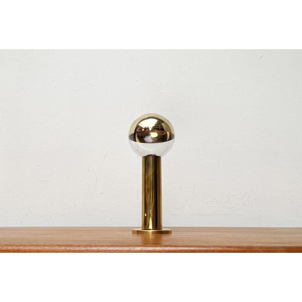 Vintage Space Age German Brass Ceiling Lamp by Motoko Ishii, 1970s In Excellent Condition For Sale In Hamburg, DE