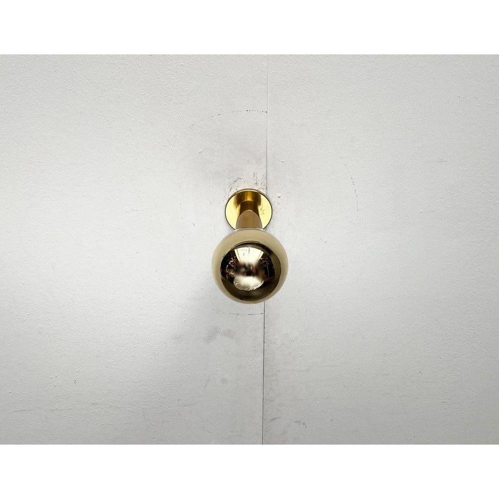 20th Century Vintage Space Age German Brass Ceiling Lamp by Motoko Ishii, 1970s For Sale