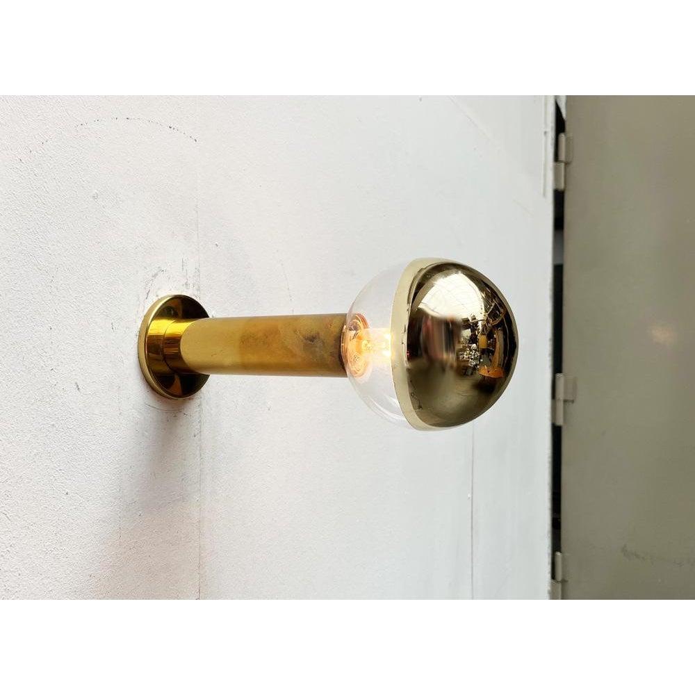 Vintage Space Age German Brass Ceiling Lamp by Motoko Ishii, 1970s For Sale 1