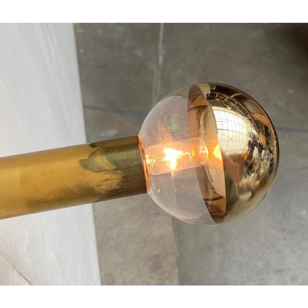 Vintage Space Age German Brass Ceiling Lamp by Motoko Ishii, 1970s For Sale 2