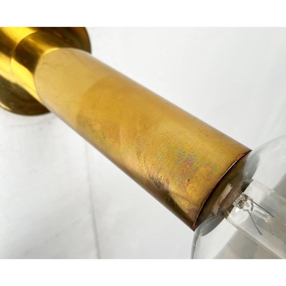 Vintage Space Age German Brass Ceiling Lamp by Motoko Ishii, 1970s For Sale 4