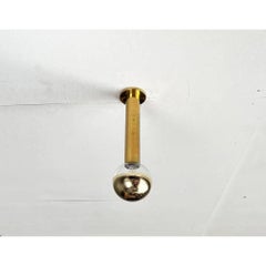 Vintage Space Age German Brass Ceiling Lamp by Motoko Ishii for Staff, 1970s