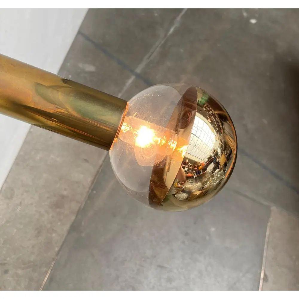 Vintage Space Age German Brass Ceiling Lamp by Motoko Ishii for Staff, 1970s For Sale 4
