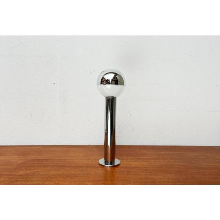 Deutsche Deckenleuchte aus Chrom und Glas aus dem Space Age von Motoko Ishii, 1970er Jahre (Metall) im Angebot