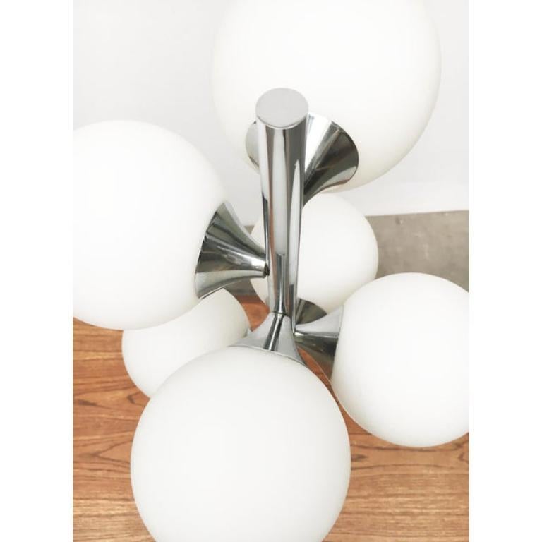 20ième siècle Lampe de bureau vintage en verre et métal de l'ère spatiale, 1970 en vente