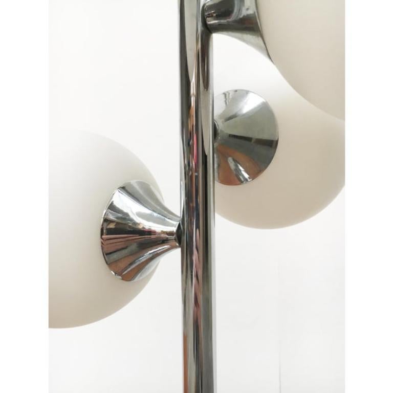 Lampe de bureau vintage en verre et métal de l'ère spatiale, 1970 en vente 2