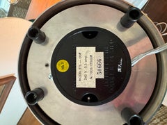 Vintage space age green and chrome mushroom touch lamp, circa 1970s